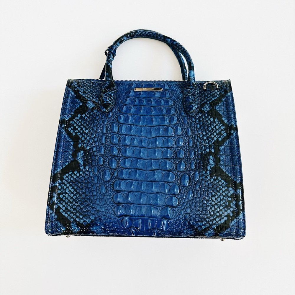 Blue Snakeskin Pattern Handbag